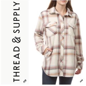 NWT Thread & Supply Polar Fleece Shacket